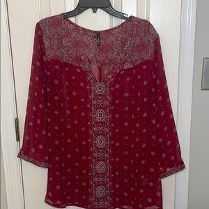 Wine Colored Boho Style Top